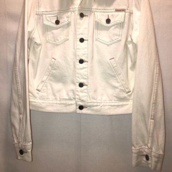 Calvin Klein Off White Size M Jeans Jacket. - Picture 2 of 8